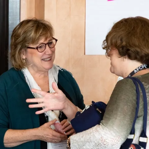 Patti Wooten Swanson, left, provided practical tips for San Diego County residents to eat healthfully, avoid foodborne illness and save money.