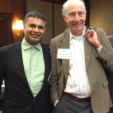 UC Davis distinguished professor Bruce Hammock (right) will longtime collaborator Dipak Panigrahy of Harvard Medical School.