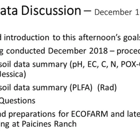 CIG Soil Data Discussion December 16