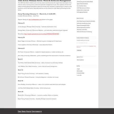 Take Actions Webinar Series