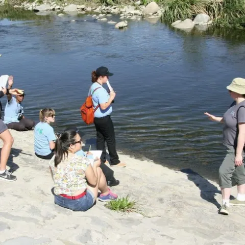 California Naturalists have a class at the LA River.