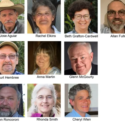 UC ANR's 2020 academic retirees.