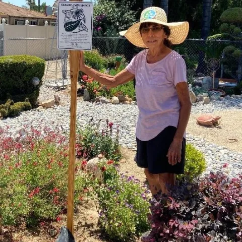 Master Gardener Esther Martinez in Her Pollinator Garden