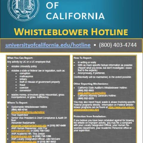 ANR Whistleblower poster