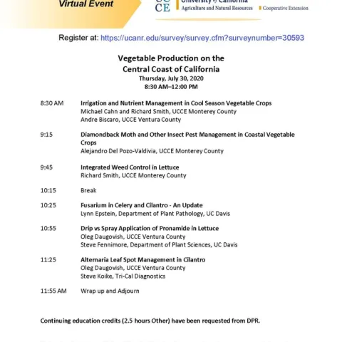Vegetable Meeting Agenda Jul20