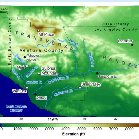 ventura county elevational changes