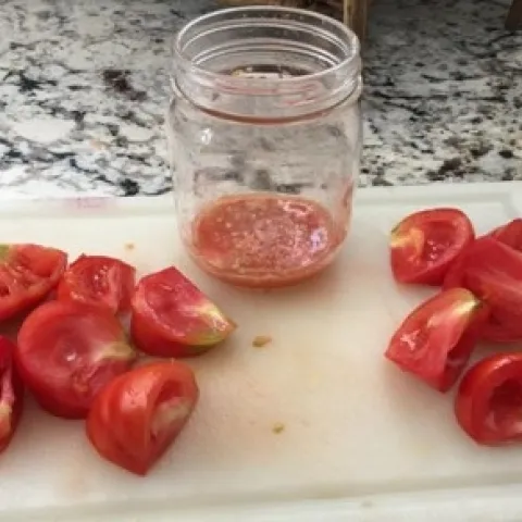 Diced tomatoes for saving. (Heidi Aufdermaur)