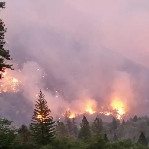 The Helena Fire of 2017 burned down a pioneer mining town. (Photo: U.S. Forest Service)