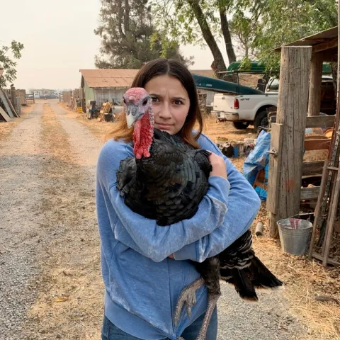 Yaxeli Saiz-Tapia says raising turkeys has raised her appreciation for where her food comes from. Photo by Shauna Aubin