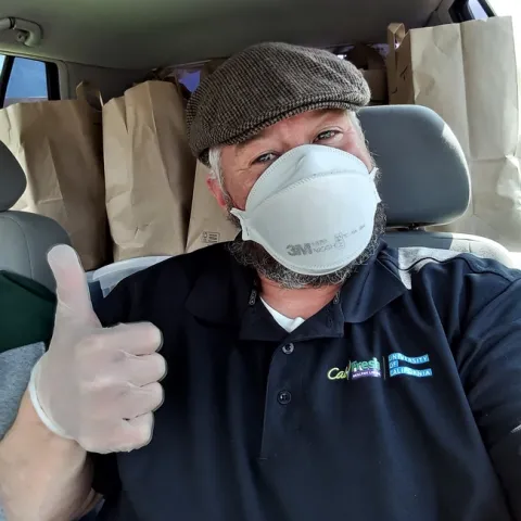 In his spare time, Max Fairbee volunteers to deliver food to elderly Alameda County residents. "I think that seeing someone actually means more to them than the food itself,” he said.