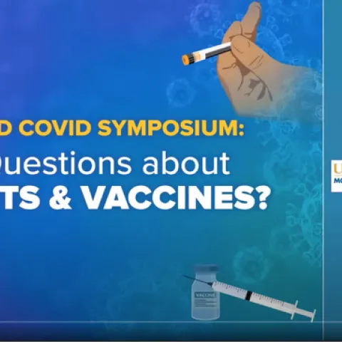Screen shot of the UC Davis COVID-19 symposium. It's online on YouTube at https://youtu.be/Paq0ka3NIP0