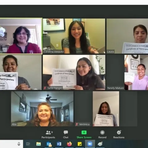 Students graduate from nutrition classes offered by EFNEP in partnership with Project Access in Orange County.