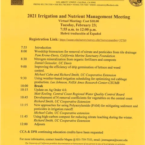 2021 Irrigation & Nutrient Management Meeting Page 1