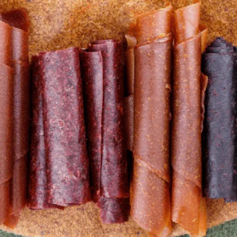 Fruit leathers are a healthy snack that are easy to make!
