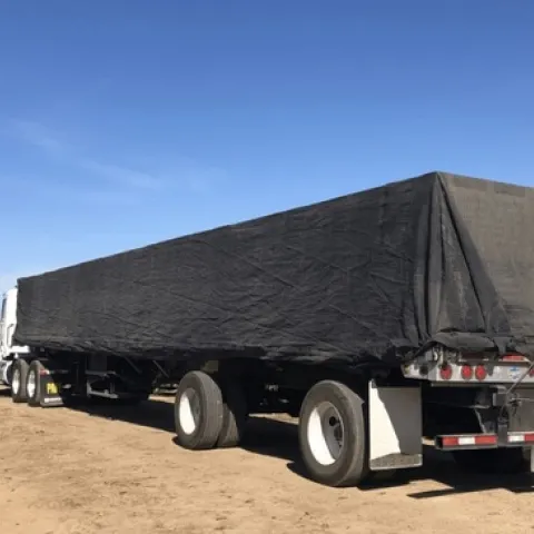 tarped truck