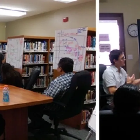 Image of the YPAR community food mapping and interactive online data search project in 2018.