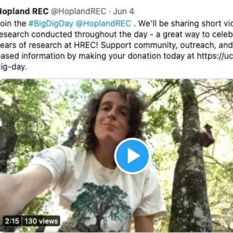 Hopland REC was recognized for its Big Dig Day Twitter campaign.