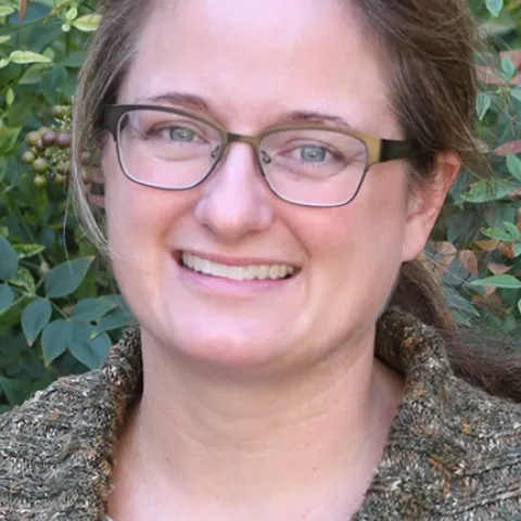 Cindy McReynolds, recipient of UC Davis Davis Staff Assembly's 2021 Citation of Excellence Research Award. (Photo by Kathy Keatley Garvey)