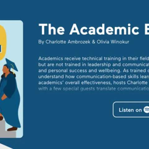 A screen shot of the online project, "The Academic Expedition," the work of doctoral students Olivia Winokur and Charlotte Ambrozek.