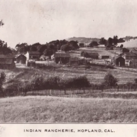 First Indian rancheria in Hopland. Photo courtesy of Mendocino County Historical Society