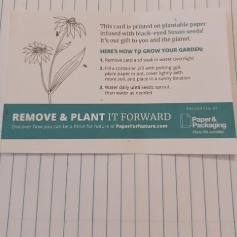 seed card to plant