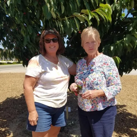 Harvest Coordinator Karen Talbot (left) and Board President Joan Graham (right)