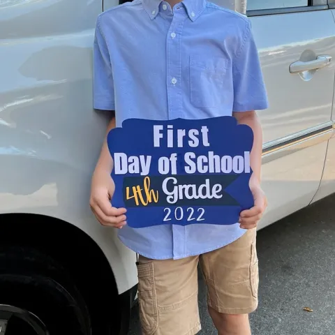 A new sprout on their way to 4th grade. photo by Jennifer Baumbach