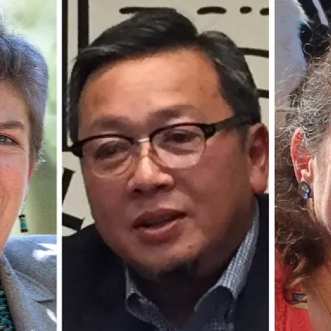 Headshots of the three people