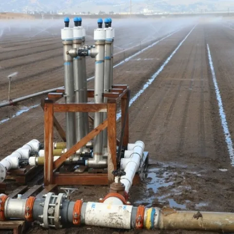 Field trials evaluated a prototype PAM applicator in sprinkler irrigated lettuce