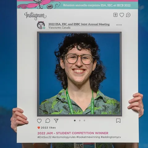 UC Davis entomology doctoral candidate Danielle Rutkowski won an Entomological Society of America President's Prize for the second consecutive year. (Photo courtesy of ESA)