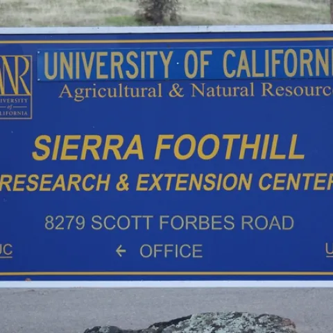 Sierra Foothill Research and Extension Center welcome sign