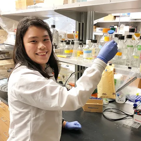 UC Davis entomology major Rachel Swey is a research assistant in the laboratory of UC Davis distinguished professor Bruce Hammock.