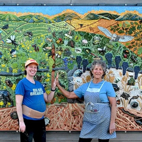UC Davis distinguished professor Diane Ullman (right) and assistant professor and urban landscape entomologist Emily Meineke taught the class.