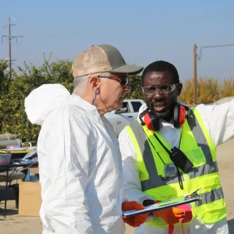 Dr. Larbi addressing a participant's question