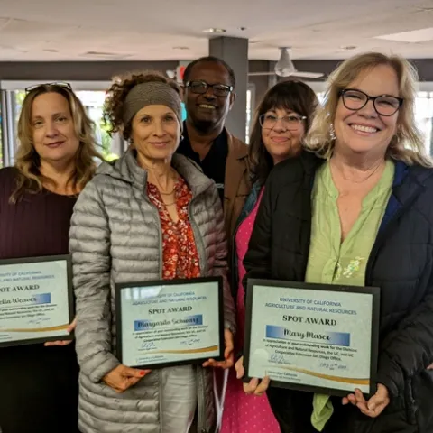 Mary Maser (right) and the Expanded Food and Nutrition Education Program team for UC Cooperative Extension of San Diego County. Photo by Rob Padilla.