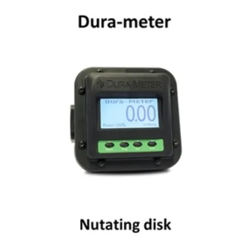 Figure 1. Three models of flowmeters that use different mechanisms for measuring flow were evaluated for accuracy in measuring the volume of fertilizer pumped from a tank.