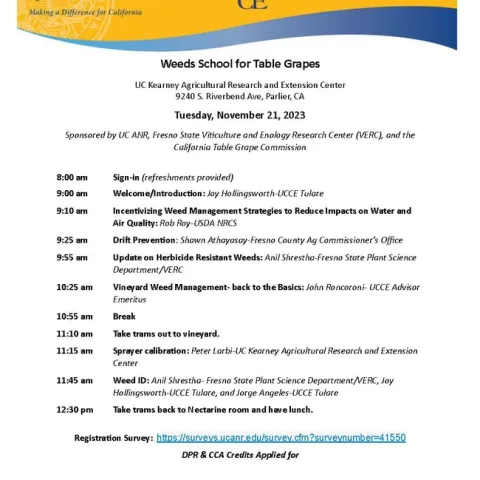 Weeds-School-for-Table-Grapes 2023 agenda