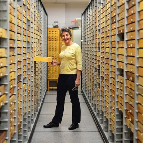 UC Davis Distinguished Professor Emerita Lynn Kimsey, former director of the Bohart Museum of Entomology, retired Jan. 31. (Photo by Kathy Keatley Garvey)