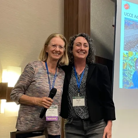 Rachael Long, left, poses with Sarah Light