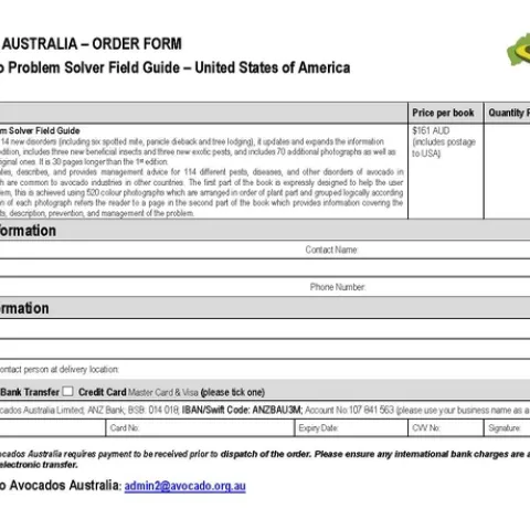 Problem Solver Field Guide - USA Order Form 2024
