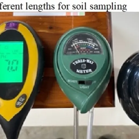 Soil probes of different lengths for soil sampling - photo by author