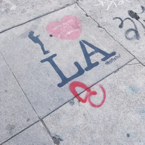 Sidewalk with LA