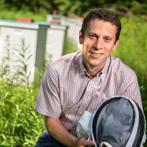 Honey bee researcher Scott McArt of Cornell University