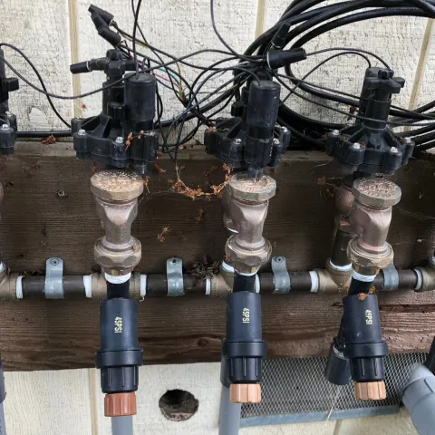 anti-syphon valves in manifold