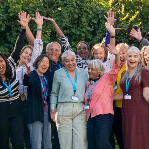 Group of Volunteers cheering