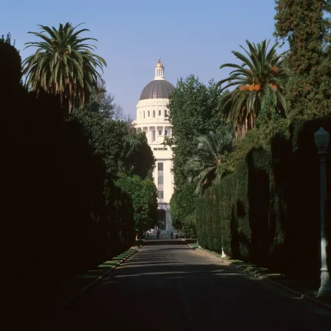 Horizontal of California state capitol Sacramento
