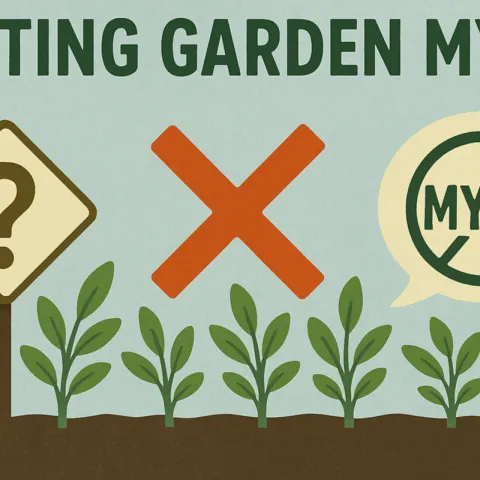 Graphic of "Busting Garden Myths"