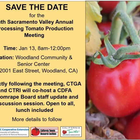 South Sacramento Valley Annual Processing Tomato Production Meeting 2025