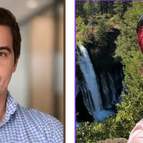 Headshots of Anderson Safre and Lydia Tymon 