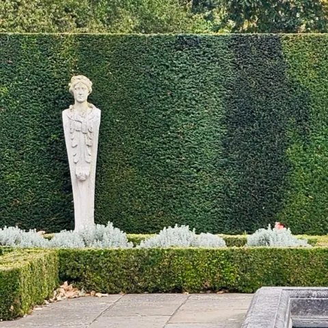Statues in a formal garden